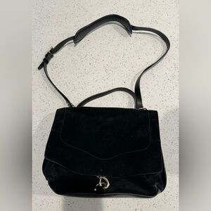 Rebecca Minkoff suede black purse.